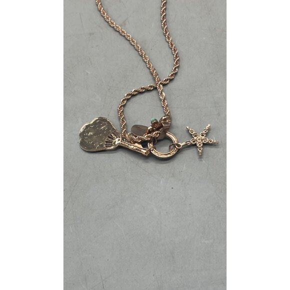 Mariana Gold-Tone Nautical Pendant Necklace Chain Starfish Key Charms READ NEW - Picture 7 of 7